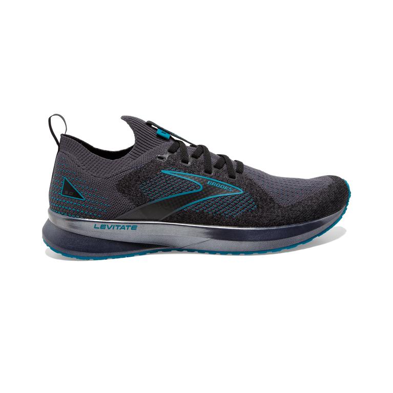 Brooks Levitate StealthFit 5 Energy-Return Men's Road Running Shoes - Black/Ebony/grey Charcoal/Cora
